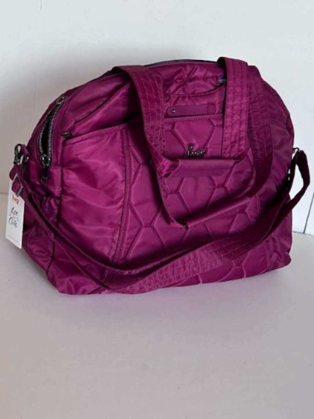 Lug Pontoon 2 Overnight Bag Raspberry Berry Red - Picture 7 of 14